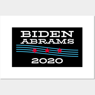 Joe Biden 2020 and Stacy Abrams on the One Ticket. Biden Abrams 2020 Posters and Art